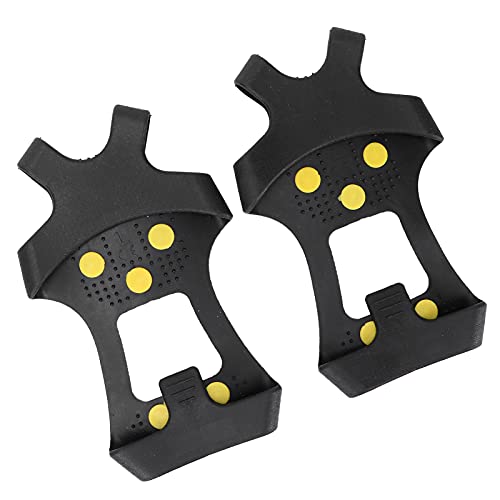 Ice Cleat Spikes Crampons Antislip 10 Steel Studs Walk Traction Snow Grips Cleats (L)