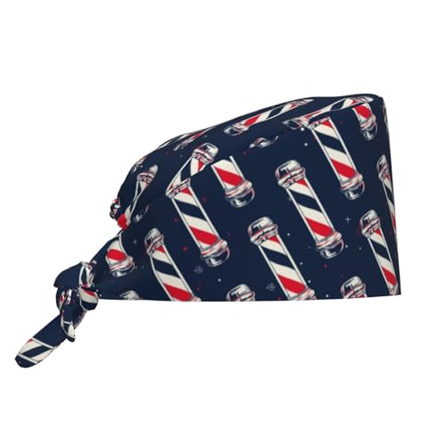 Image of Working Cap Scrub Cap with Sweatband Adjustable Unisex Women Tie Back Hat Nurse Surgical Caps