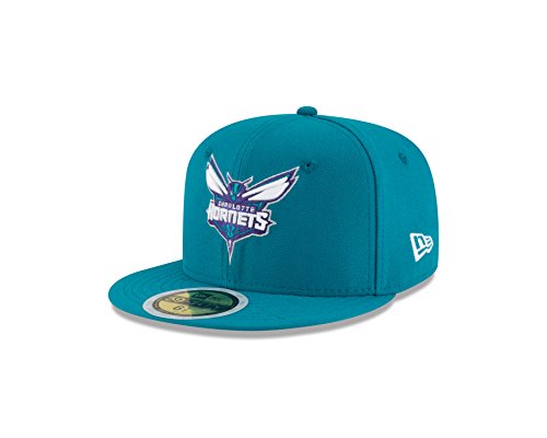 New Era NBA Charlotte Hornets Youth Boys Official 59FIFTY Fitted Cap, 6.625, Teal