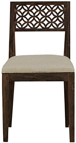Image of SHRI MINTU'S ART Solid Sheesham Wood Dining Table 6 Seater | Six Seater Dinning Table with 6 Chairs for Home | Dining Room Sets for Kitchen & Restaurants | Chairs with Cushion | Rosewood, Walnut