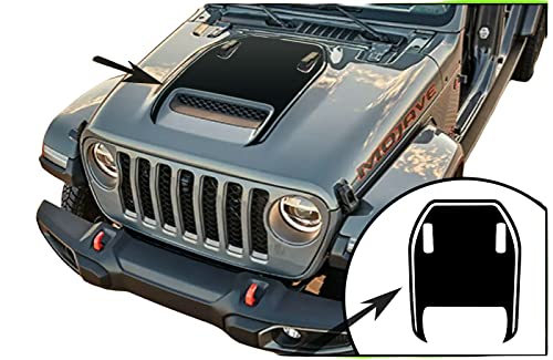 Hood Decal Blackout Pin Stripe - 2018-2021 JL Mojave 392 Auto Side Decals - Stripe for Cars Compatible with Wrangler Jeep(Color: Matte Black)