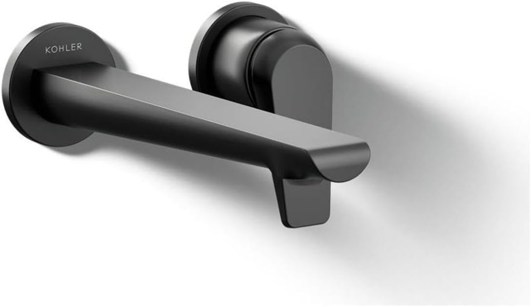 Kohler 97358-4-2MB Avid® Wall-Mount Bathroom Sink Faucet, 1.2 gpm, Vibrant Brushed Moderne Brass