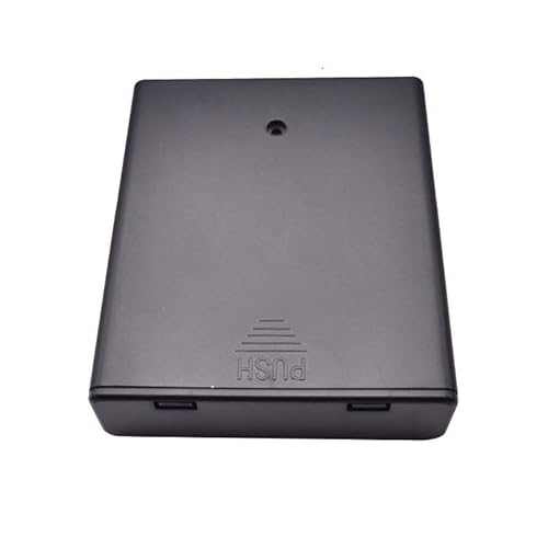 2 STK 4 AA Batteriehalter mit USB-Anschluss, 2 STK 4 x 1,5 V AA Batteriehalter-Gehäuse AN/AUS (Schwarz)