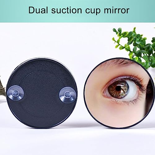 30X Magnifying Mirror,3.5 inches Magnified Makeup Mirror with Suction Cup and Tweezers,Travel Magnifying Mirror Stick on Shower Mirror for Plucking Eyebrows Black - Image 4