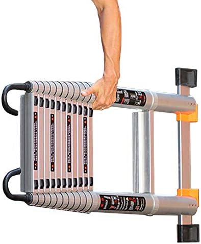 Telescoping Telescopic Extension Portable – Collap Ladders,Aluminium Telescoping Ladder 1.8M/2.5M/3.2M/3.9M/4.6M/5.3M – Portable Extension Telescopic Folding Ladders with Hook, Load 150Kg (Color : 5.