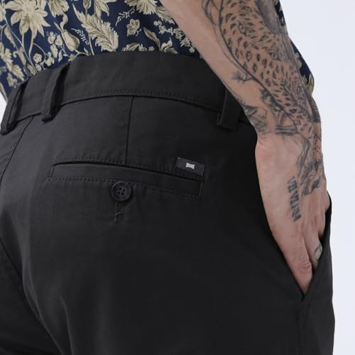 Image of BASICS Premium Cotton Stretch Formal Trousers for Men | Office Pants