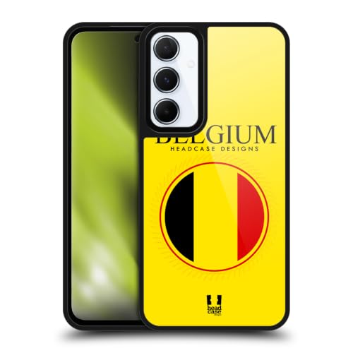 Coque Belgique Samsung A55 5G en gel renforcé Head Case Designs avec drapeau et armes