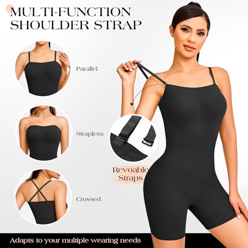 Image of Strapless Shapewear for Women Tummy Control Seamless Jumpsuit Shapewear | Bodysuit Butt Lifter Thigh Slimmer Body Shaper Seamless Under Dresses