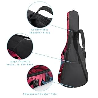 JRHEJTFZ Housse pour guitare acoustique de 1,9 cm d’épaisseur – Imperméable – Durable et élégant – Motif floral, Multicolore 4., 42.9×16.9×4.7 in, Motif imprimé tendance - Les Beatles, Paul McCartney, John Lennon, RIngo Starr, George Harrison JRHEJTFZ Housse pour guitare acoustique de 1,9 cm d'épaisseur - Imperméable - Durable et élégant - Motif floral, Multicolore 4., 42.9x16.9x4.7 in, Motif imprimé tendance – Image 3