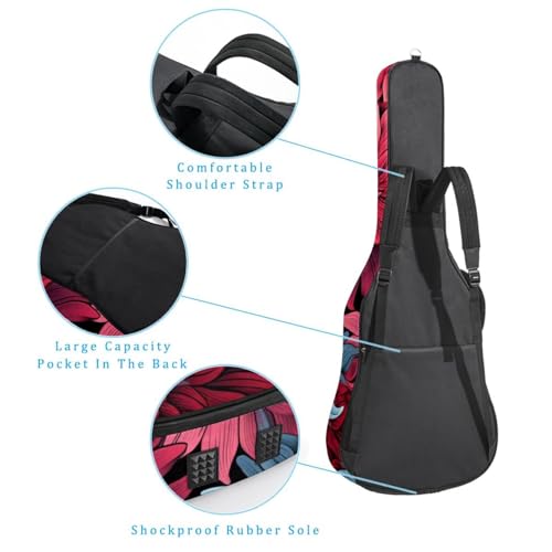 JRHEJTFZ Housse pour guitare acoustique de 1,9 cm d’épaisseur – Imperméable – Durable et élégant – Motif floral, Multicolore 4., 42.9×16.9×4.7 in, Motif imprimé tendance - Les Beatles, Paul McCartney, John Lennon, RIngo Starr, George Harrison JRHEJTFZ Housse pour guitare acoustique de 1,9 cm d'épaisseur - Imperméable - Durable et élégant - Motif floral, Multicolore 4., 42.9x16.9x4.7 in, Motif imprimé tendance – Image 4