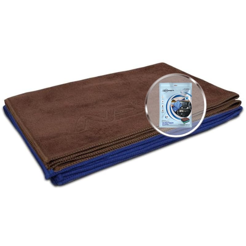 Image of Neodrift '400 GSM' Microfiber Cloth (Size - 40X60 Cm)(Set of 2 PC)(Colour - Mix)(Ultra Soft Cleaning Cloth for Car, Bike - Polishing, Detailing, Highly Absorbent)