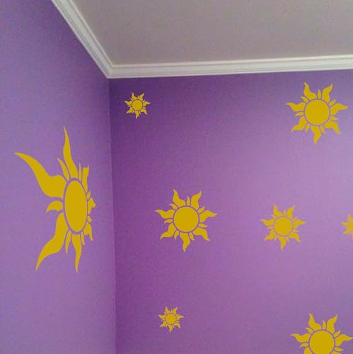 Stencil Stop Tangled Sun Stencil - 6 x 6 inches - Reusable Sun Stencils for Painting on Wood, Walls, Fabric & Rocks - Durable 14 Mil Mylar Plastic for DIY Crafts & Art Projects by Stencil Stop - Used condition - Image 5