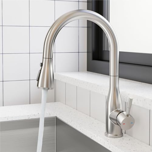 YUANNY Rubinetto Cucina con Doccetta Estraibile, 3 Modalità, Acciaio Inox 304