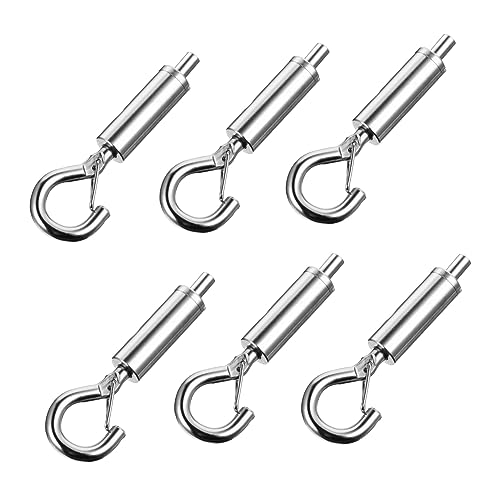 MUCKLILY 6 Pcs Rope Locker Rope Turn Buckle Cable Turnbuckle Hook Heavy Duty Turnbuckle Cable Turnbuckle C Cable Eye Turnbuckle Copper Silver