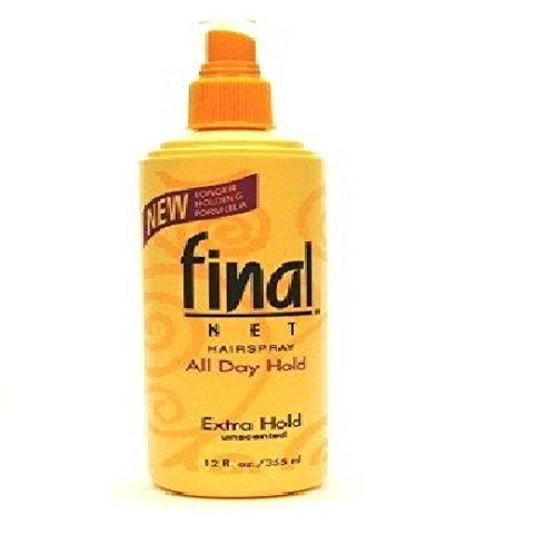 Final Net Pump Hairspray 12 oz. Extra Hold Unscented (3-Pack) with Free Nail File