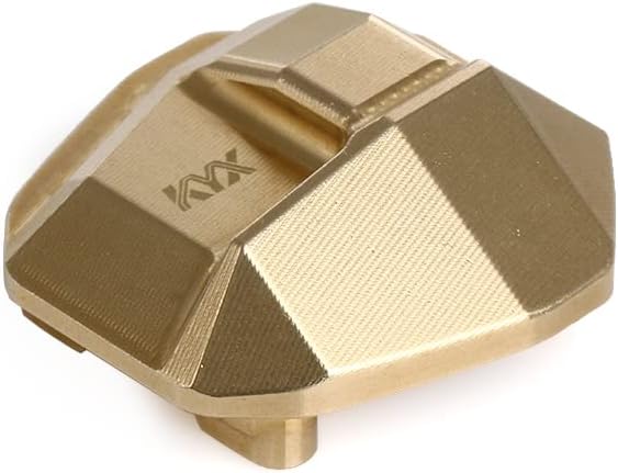 KYX Racing CNC Machined Brass Differential Cover Diff Cover Upgrades Parts Accessories for 1/10 RC Crawler Car Axial RBX10 RYFT