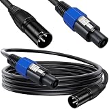 HAAMNING7 für Speakon-auf-XLR-Kabel für Speakon-Stecker-auf-XLR-Stecker-3-Pin-Kabel 22AWG Audio-Lautsprecher-Adapter Verlängerungskabel mit Drehverschluss für Verstärker, DJ, PA-Bühne