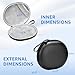 TOZO Headphone Case Cover for Soundcore Life Q20 TOZO HT3 HT2 HA1 HT1 Wireless Headphones,Anti-Scratch, Water and Dust Resistant, Pocket for Cable, Faux Leather Storage Bag, Case Only, Black
