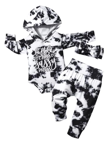 Image of KANGKANG Newborn Baby Girl Long Sleeve Hoodie Pullover Sweatshirt Pants Set Infant Fall Winter Outfits