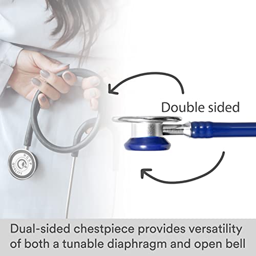 Image of RCSP Stethoscope for Doctors Micro Plus Students Medical Professional Version Blue Aluminum Chest Piece