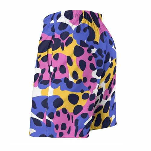 Leopard Men's Swim Trunks Quick Dry Board Shorts Hawaiian Beach Shorts With Pocket4