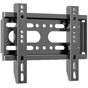 JXMTSPW Support Mural TV Fixe pour 14-42 Pouces,VESA jusqu'à 200x200mm Poids Maximal 25KG, 19 24 27 32 37 Pouces Petit écran de télévision Ultra - Mince Support Mural pour Moniteur,Support Mural TV