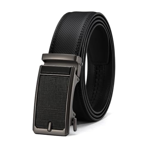 Men Dress Belt for Work Business and Casual Every Day Leather with Adjustable Buckle