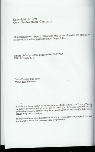 Gem Trails of Nevada 0935182535 Book Cover