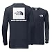 The North Face Men's L & S Red Box Tee - Urban Navy & TNF White - L