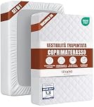 Utopia Bedding Coprimaterasso Trapuntato, Gonna Elastica Coprimaterasso, Vestibilità Extra Profonda Fino a 30 CM con Motivo a Diamante (160x200 cm, Bianco)