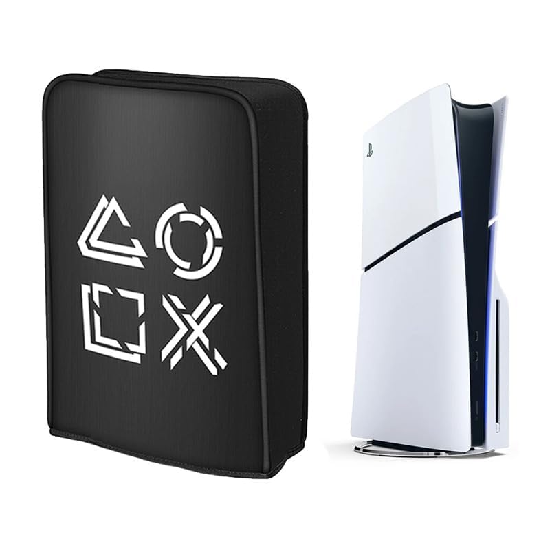 Image of PS5 Slim Dust Cover, Premium PS5 Dust Proof Cover Protective Case Anti Scratch Waterproof Case for Sony PlayStation 5 Game Console Cover Sleeve for PS5 Disc & Digital Edition