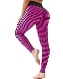 Des hanches charmantes : les pantalons de yoga texturés ne sont pas transparents, ils sont le haut de gamme en vêtements de sport résistants aux squats et offrent une couverture totale lorsque vous vous penchez, vous accroupissez et vous soulevez. Cerise sur le gâteau, matériau extensible à 4 voies pour favoriser la compression et le levage des fesses, dissimule complètement les fosses ou la cellulite pour donner à vos fesses un look épuré comme une pêche juteuse ; non seulement rend votre fesses sexy, mais ne bouge pas lorsque vous faites des squats.