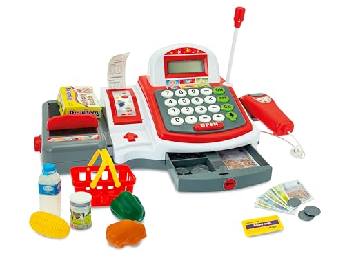 Teorema Giocattoli, Cassa Giocattolo per Bambini, Registratore di Cassa Giocattolo con Scanner Luci e Suoni,...