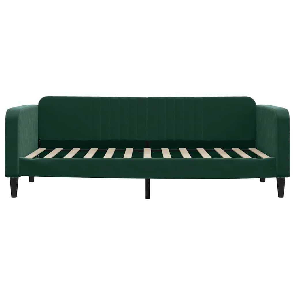 Velluto Trasformabile 2 in 1 Divano Letto Verde Scuro 90x200 cm
