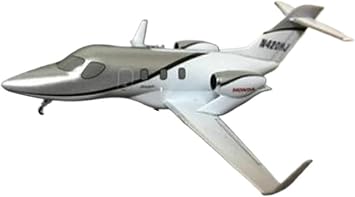 Toy Airplane Diecast Metal 1144 Scale Honda Jet Replica Aircraft Model Toy Youth Adult Collectible Ornament Serene Decoration Passionate Holiday Gift Gray