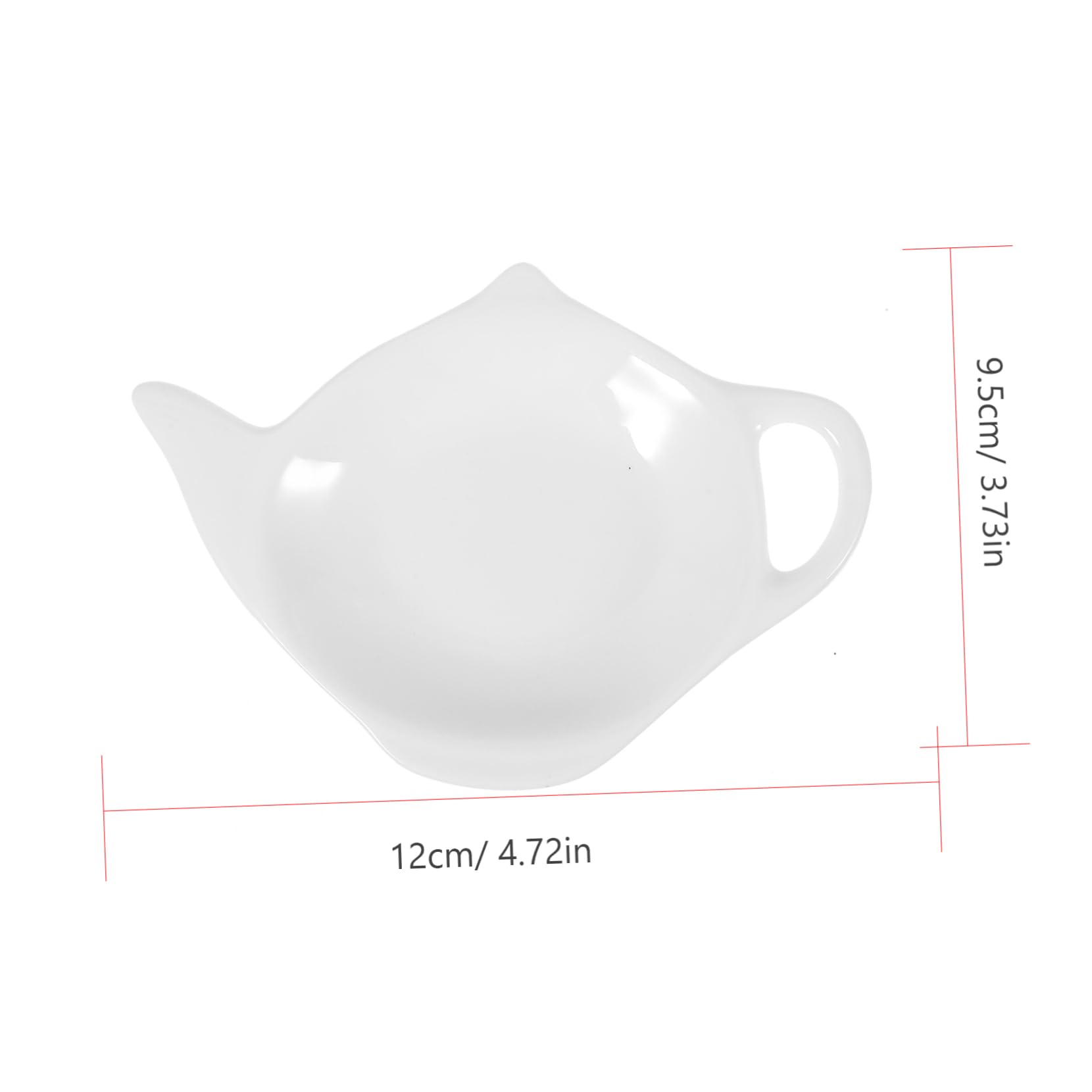 Ciieeo Tea Bag Organizer Coasters Ceramic Tea Pot Shaped Dish Snack Bowl Seasoning Holder for Kitchen