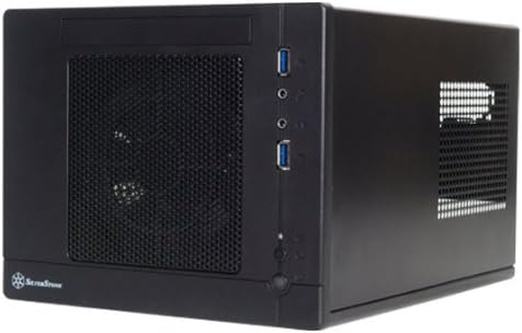 Silverstone Tek Plastic/SECC Mini-ITX Computer Case with 2x USB 3.0 Front Ports SFF Cases, Black SG05BB-LITE