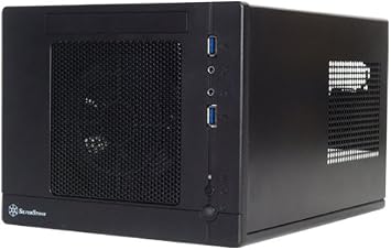 Silverstone Tek Plastic/SECC Mini-ITX Computer Case with 2x USB 3.0 Front Ports SFF Cases, Black SG05BB-LITE