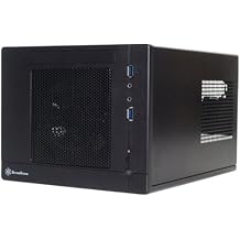 Silverstone Tek Plastic/SECC Mini-ITX Computer Case with 2x USB 3.0 Front Ports SFF Cases, Black SG05BB-LITE