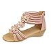Eaylis Mode Pantoffeln für Damen,lässige Strand Slippers Badeschuhe Badeschlappen Flip Flop Sandalen Strand Slip-On Peep Toe Sandalen Slingback Wedge Heel Schuhe Frauen Mädchen Sommerschuhe