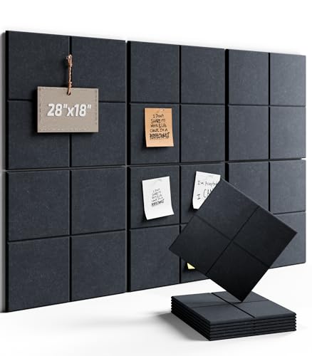 Fluxynara Felt Bulletin Board Tiles -28"x18" Cork Board Alternative for