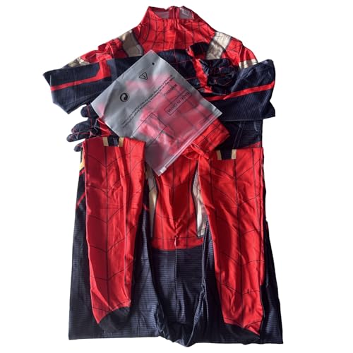 eoxoe Heroes Kids Bodysuit Halloween Costume - Spandex Jumpsuit with Printed Design and Spandex Overhead Mask (XS(Height:37-41Inch))