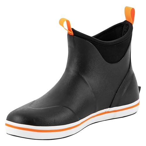 Ubon Women's Ankle Rain Boots, Waterproof Rubber Deck Boots, Short Garden Shoes Non Slip