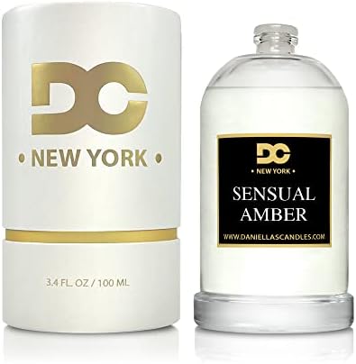 Daniella's Candles Sensual Amber Scent Oil, Premium Grade Fragrance Oil for Aroma Diffuser, Bath and Body Products, Incense, Soap Candle Making - 3.4 fl.oz/ 100ml