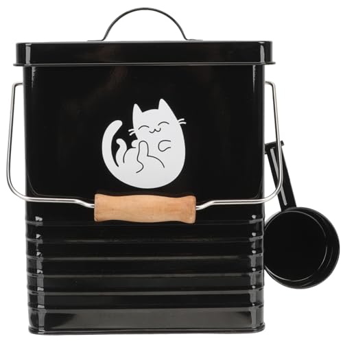 Toyvian 1Set Pet Food Storage Container Multi Function Cat Food Bucket with Scoop Airtight Dog Snack Bin for Dry Food Keeps Pet Food Fresh and Safe for Cats and Animals