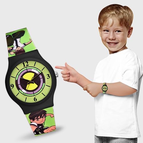 Image of Acnos Character Kid's Happy Colorful Water-Resistant Durable Watch for Boys Kids Boy with Fun Designs Adjustable Strap Positive Messages Watch for Kids