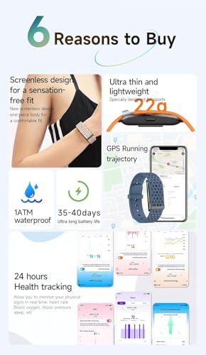 Image of Smart Bracelet for Men Women, Wearable Health Activity Fitness Trackers Sports Monitoring Sleep Tracker with Free APP and 2 Bands (JF44)