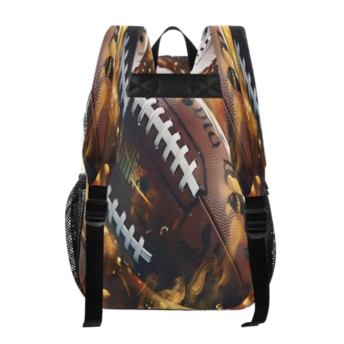 Football Clear Backpack Boy Girl Kids Heavy Duty PVC Transparent Bookbag School Bag with Multiple Compartments3