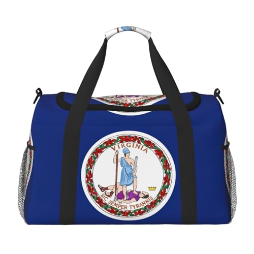 Sac de sport avec drapeau de Virginie pour voyager léger en cabine