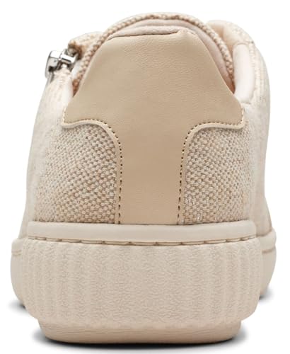 Clarks Clarks Women's Caroline Echo Canvas Side Zip Fashion Sneaker, Natural Textile, 7